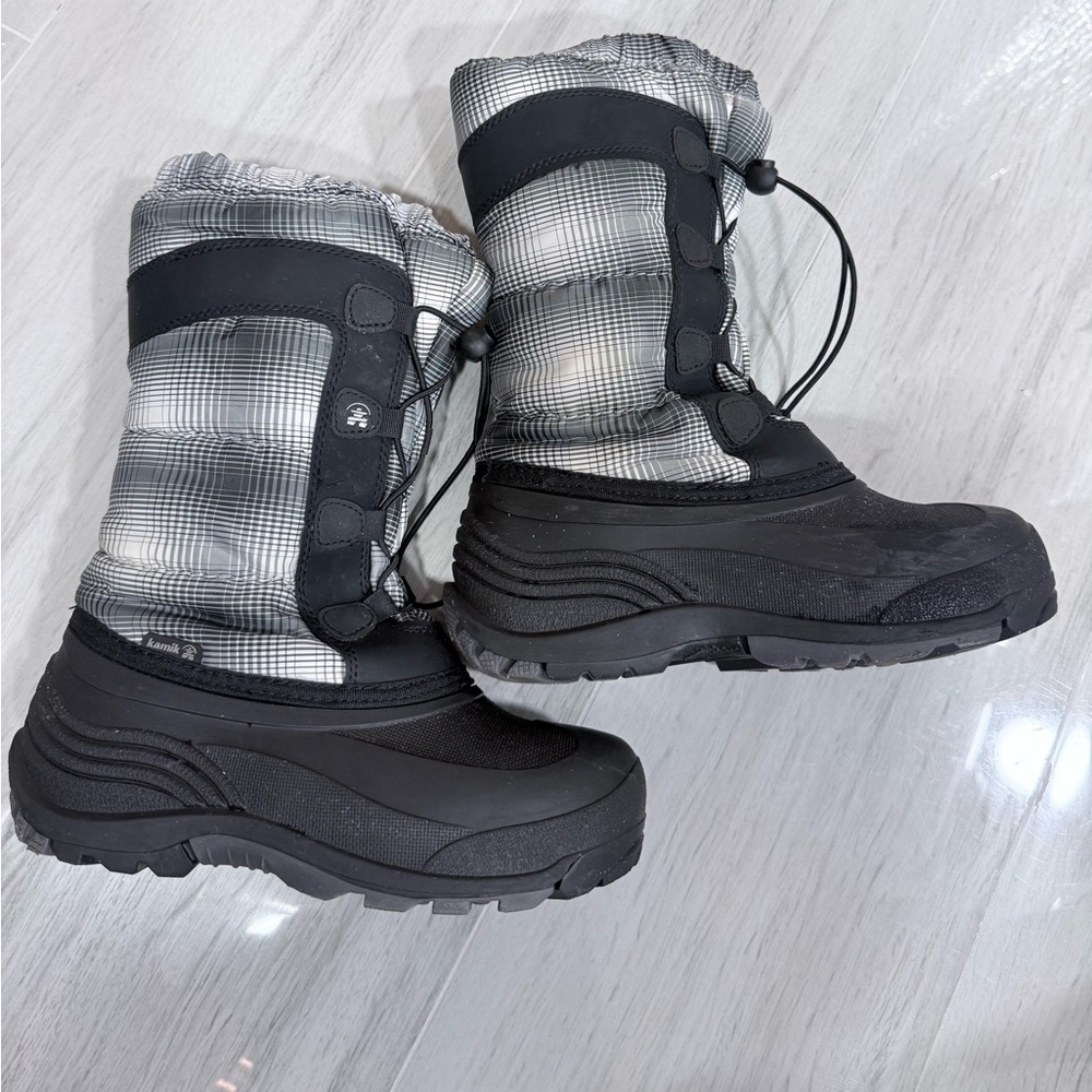 Kamik MOONRACER KIDS tall warm grey winter snow Boots US 4 EUR 36